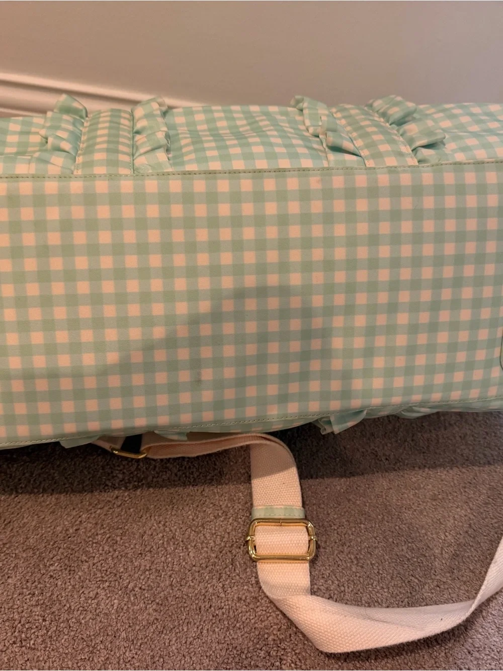 Stoney clover lane Women’s Mint Gingham duffel 